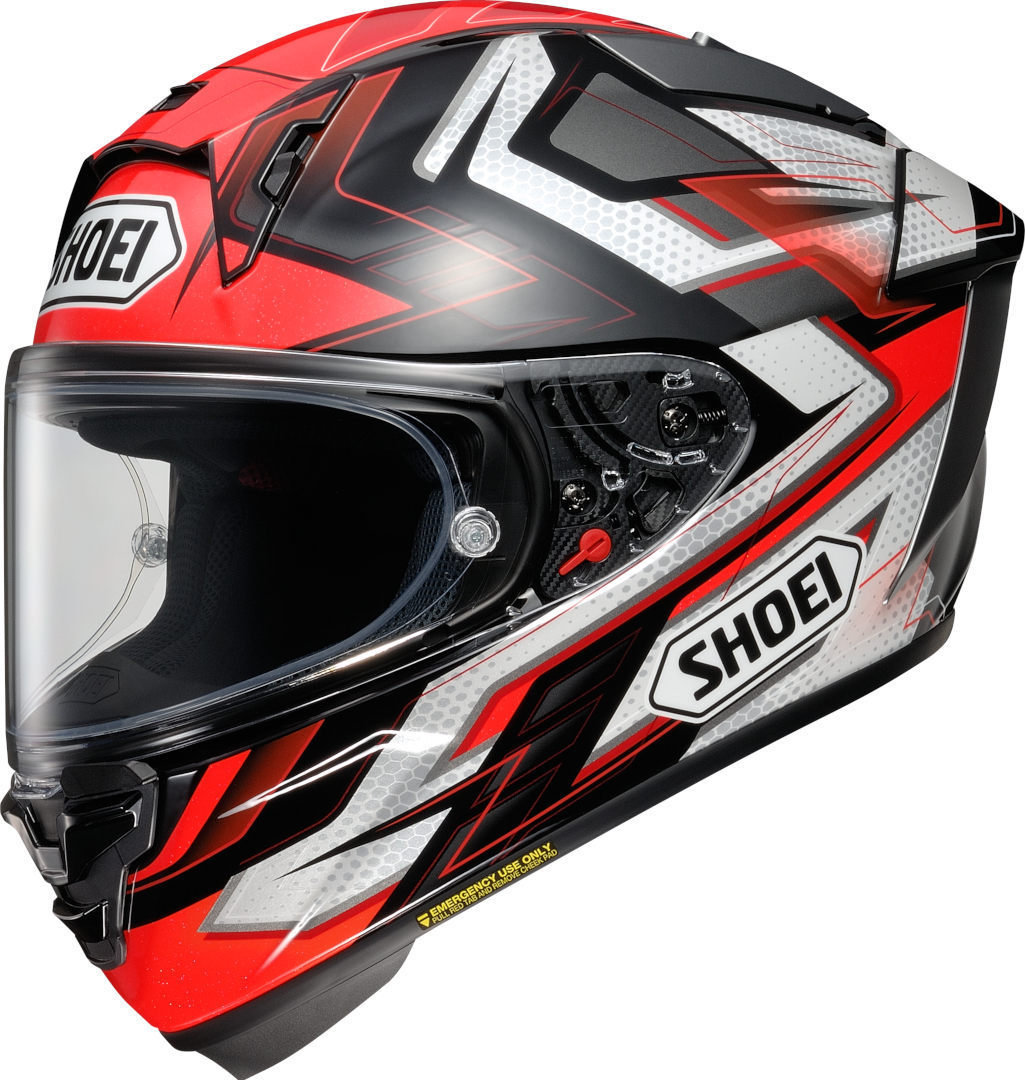 Shoei X-SPR Pro Escalate Helm, schwarz-weiss-rot, Größe XS