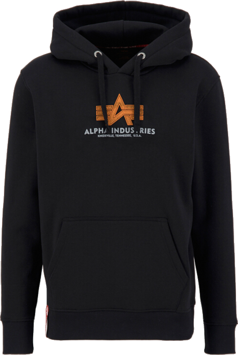 Alpha Industries Basic Rubber Hoodie, schwarz, Größe L für Männer