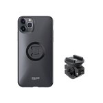 SP Connect Komplettpaket Moto Bundle am Rückspiegel montiert - iPhone 11 Pro Max