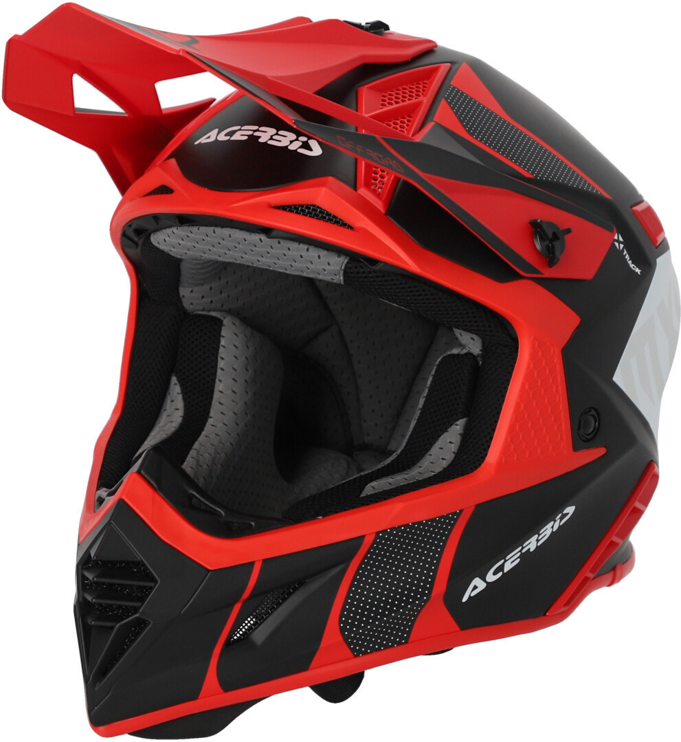 Acerbis X-Track 2023 Motocross Helm, schwarz-rot, Größe XS