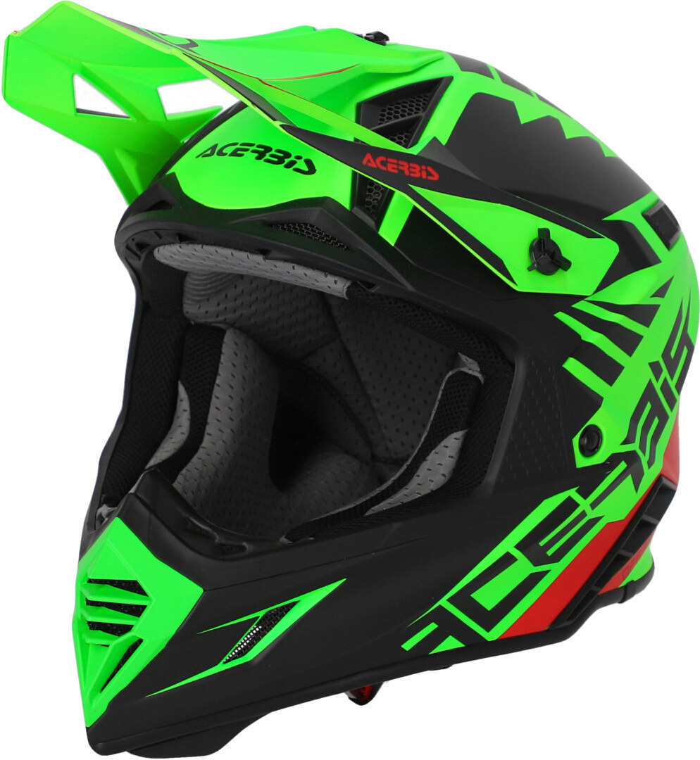 Acerbis X-Track 2023 Motocross Helm, schwarz-grün, Größe XS