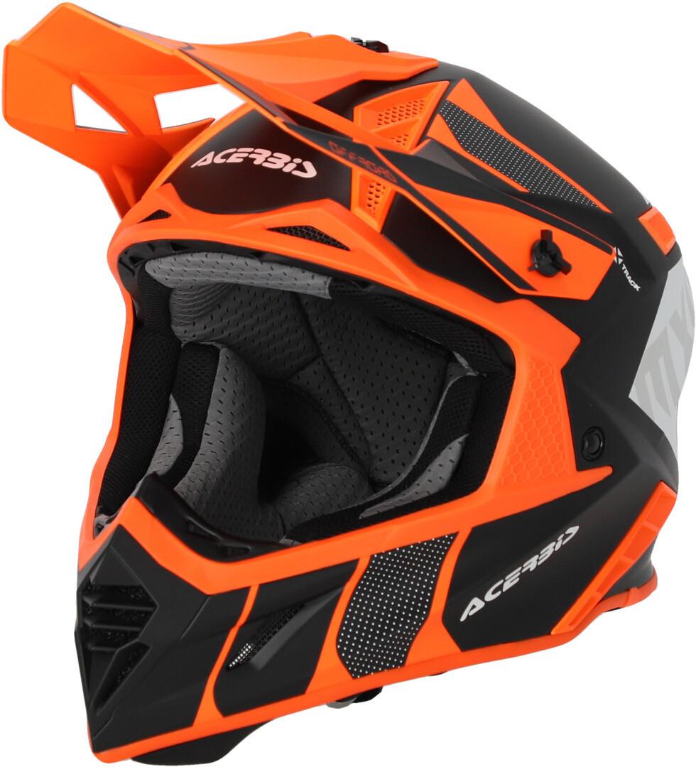 Acerbis X-Track 2023 Motocross Helm, schwarz-orange, Größe M