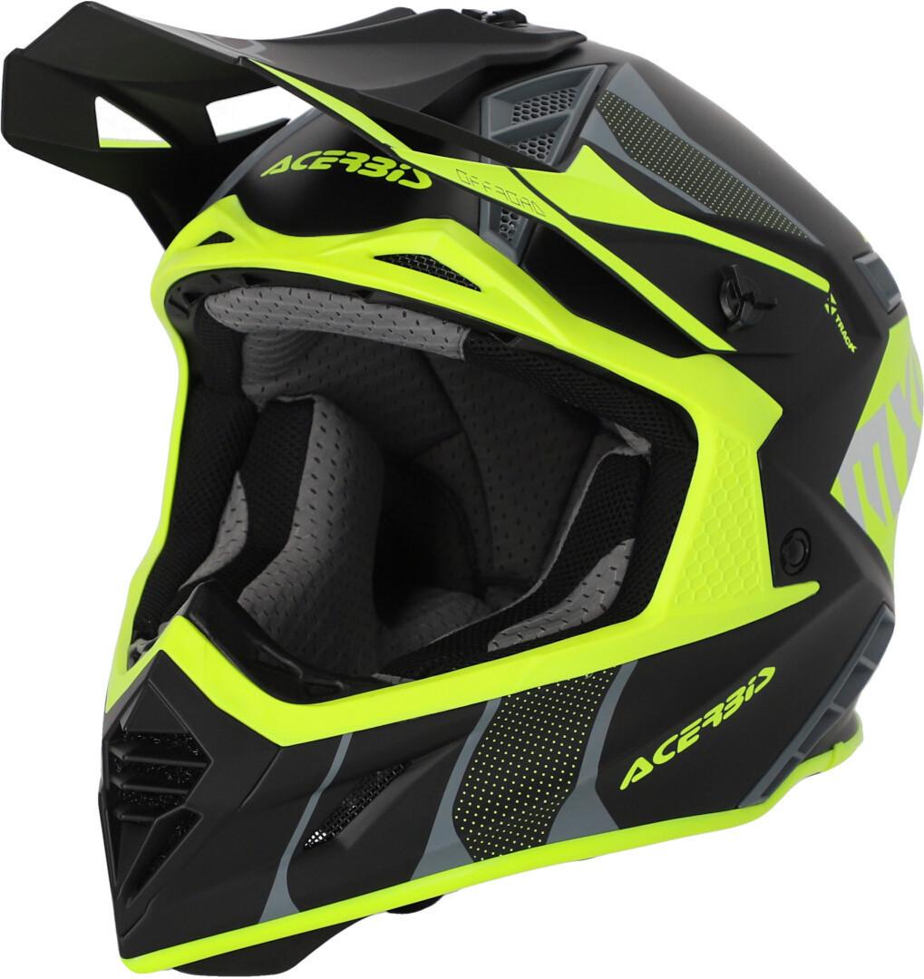 Acerbis X-Track 2023 Motocross Helm, schwarz-gelb, Größe L