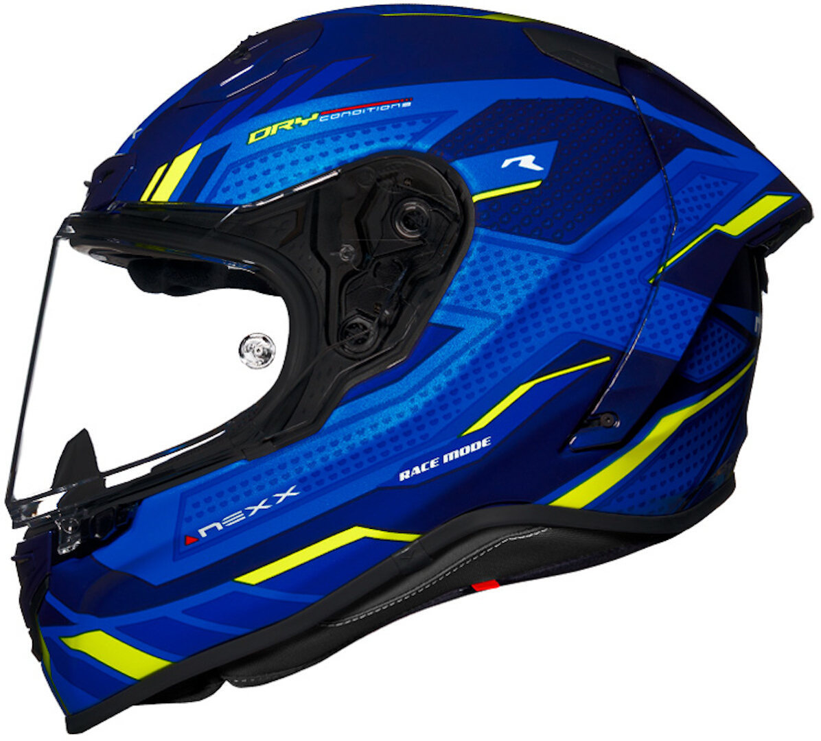 Nexx X.R3R Precision Helm, blauw-geel, afmeting XS