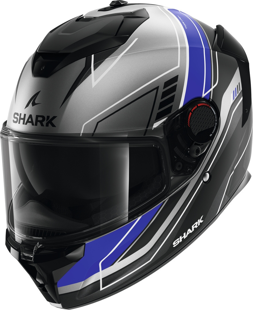 Shark Spartan GT Pro Toryan Helm, schwarz-grau-blau, Größe S