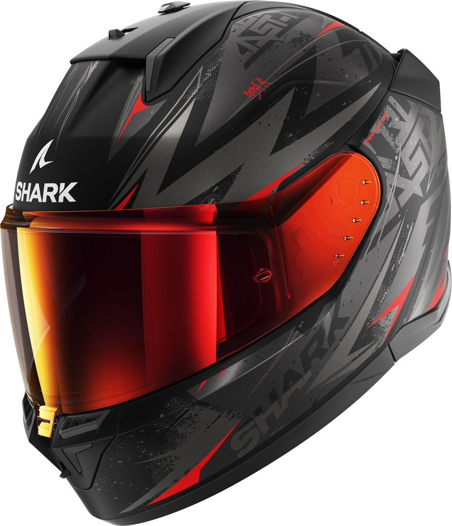 Shark D-Skwal 3 Blast-R Helm, schwarz-grau-rot, Größe XS für Männer