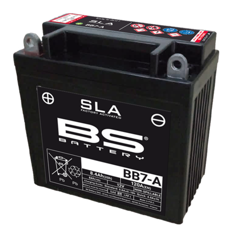 BS Battery Bateria SLA livre de manutenção ativada de fábrica - BB7-A