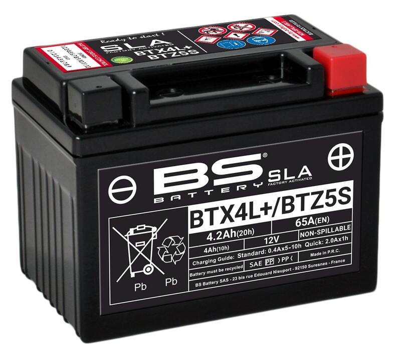 BS Battery Batterie SLA sans entretien activé usine - BTX4L+ / BTZ5S