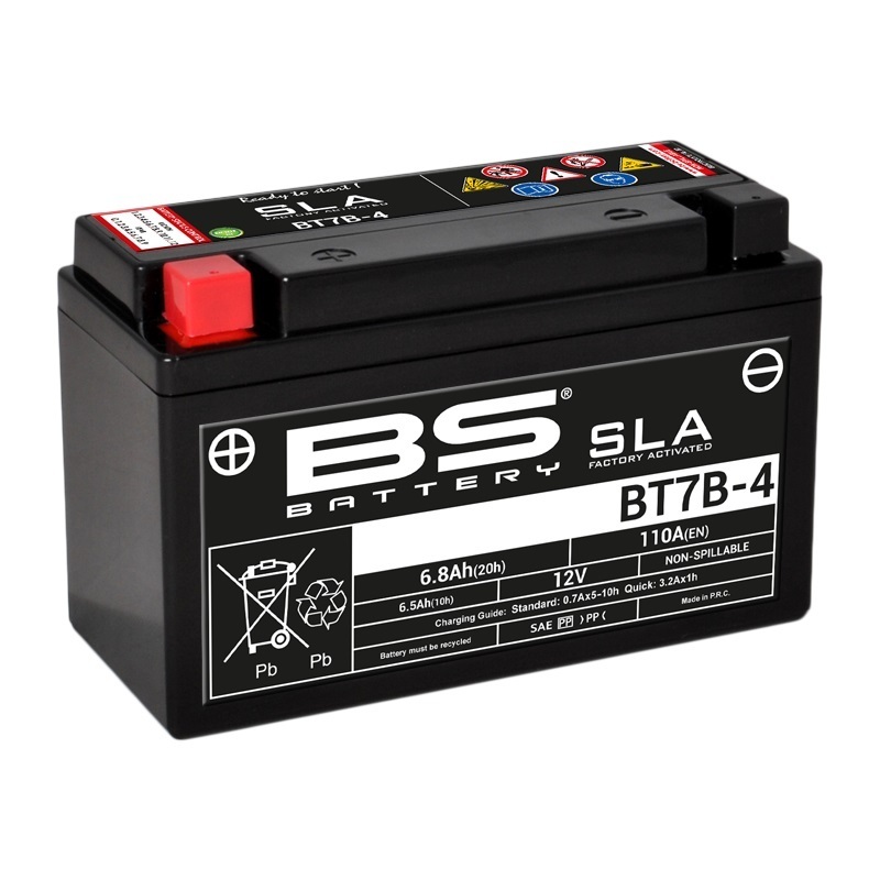 BS Battery Batterie SLA sans entretien activé usine - BT7B-4