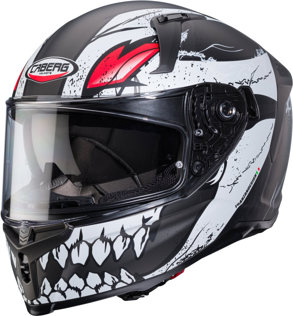 Caberg Avalon X Punk Helm, grau-rot, Größe 2XL