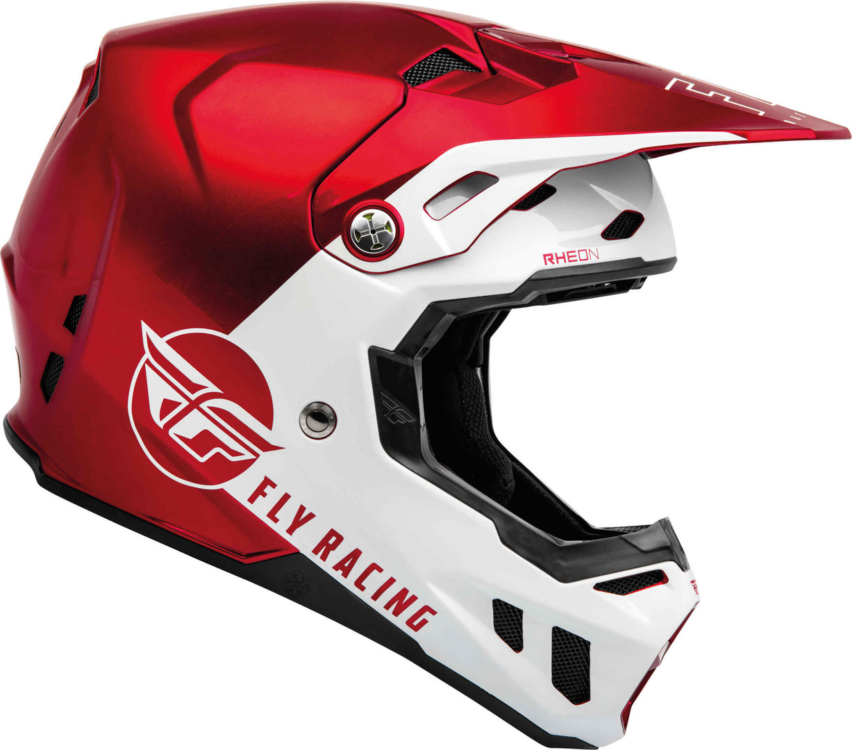 Fly Racing Formula CC Centrum Motocross Helm, weiss-rot, Größe L