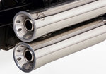 FALCON Double Groove slip på avgaser högglanspolerat rostfritt stål silver