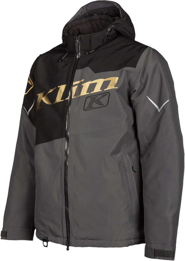 Image of Klim Instinct 2022 Giacca per motoslitta, nero-grigio-oro, dimensione L