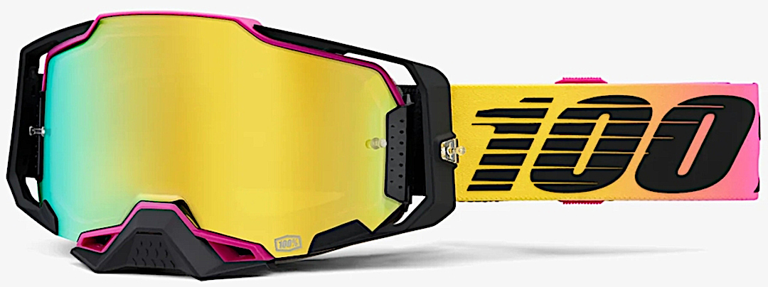 100% Armega 91 Motocross Brille, lila-gelb