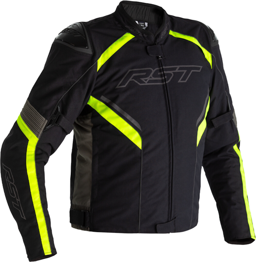 RST Sabre Motorfiets Textiel Jas, zwart-geel, afmeting L