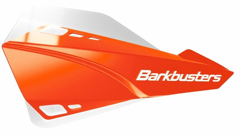 Barkbusters ハンドガードキットセイバーユニバーサルオレンジマウント/ホワイトデフレクター