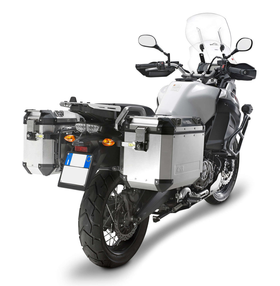 Porte-valise latérale tubulaire en acier GIVI pour Trekker Outback pour différents modèles Yamaha (voir description)