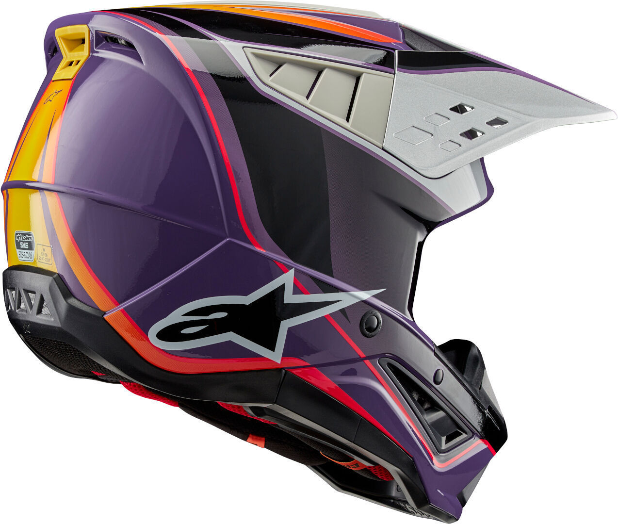 Фото - Мотошолом Alpinestars S-M5 Sail  Kask motocrossowy, czarny-purpurowy-srebrny, Ro  2024