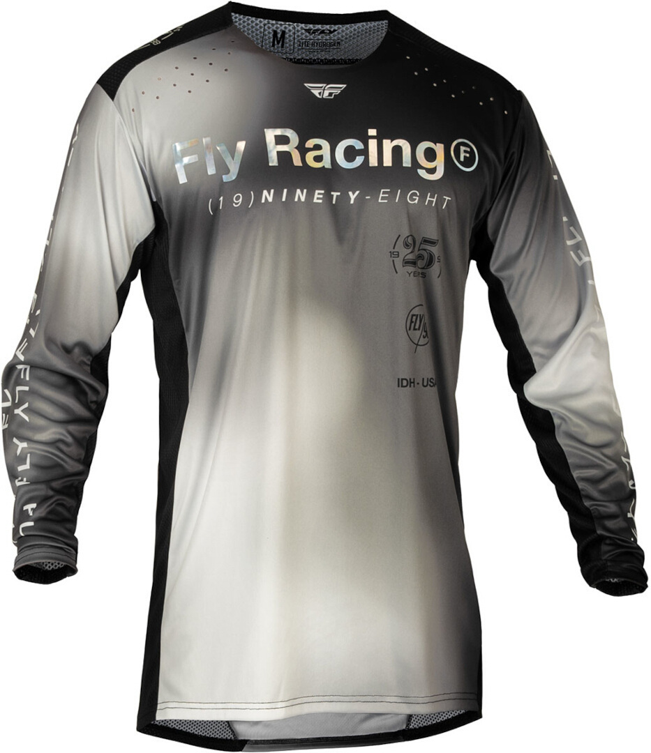 Fly Racing Lite S.E. 2024 Motocross Jersey, schwarz-grau, Größe 2XL