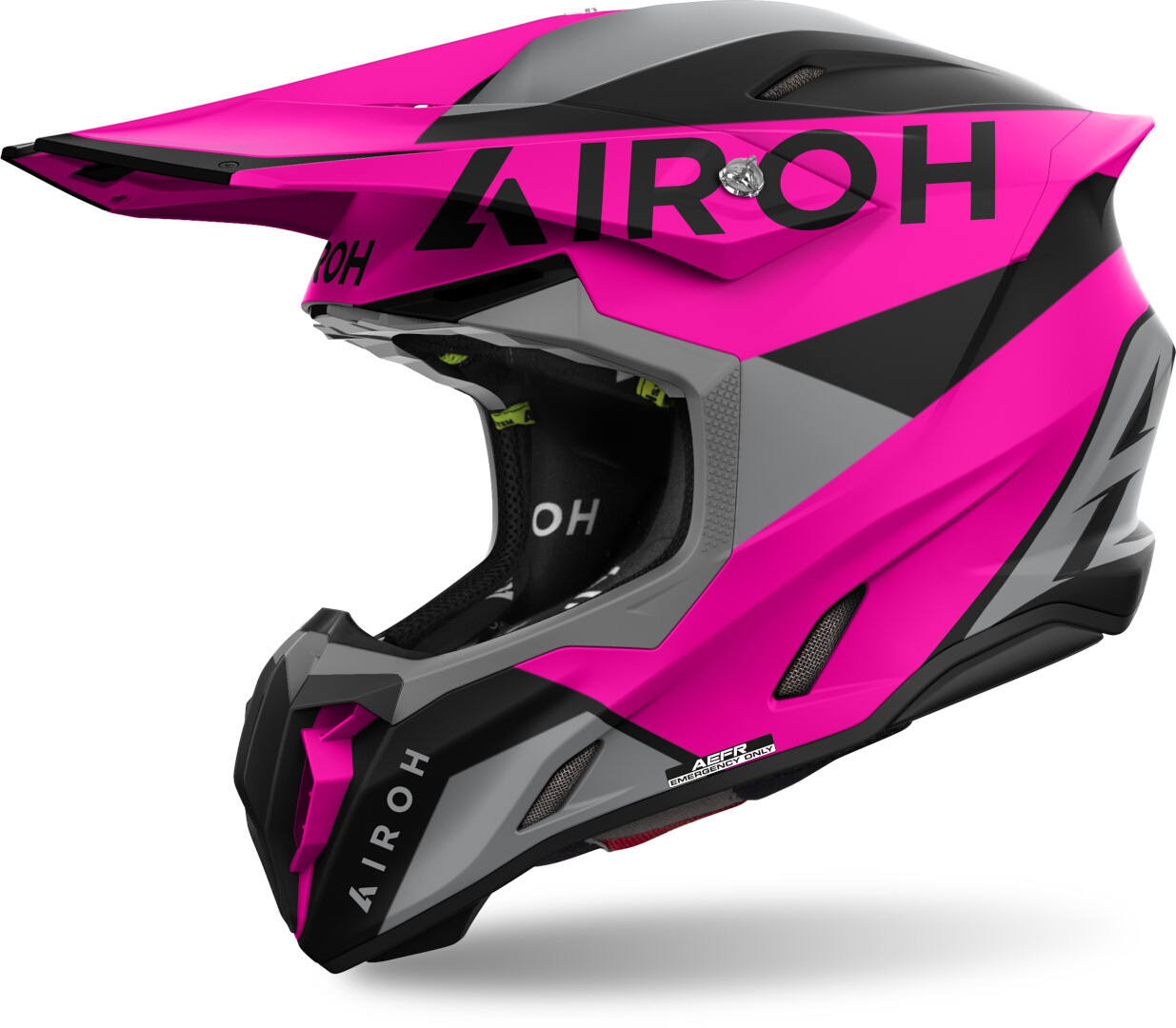 Airoh Twist 3 King Motocross Helm, schwarz-grau-pink, Größe M