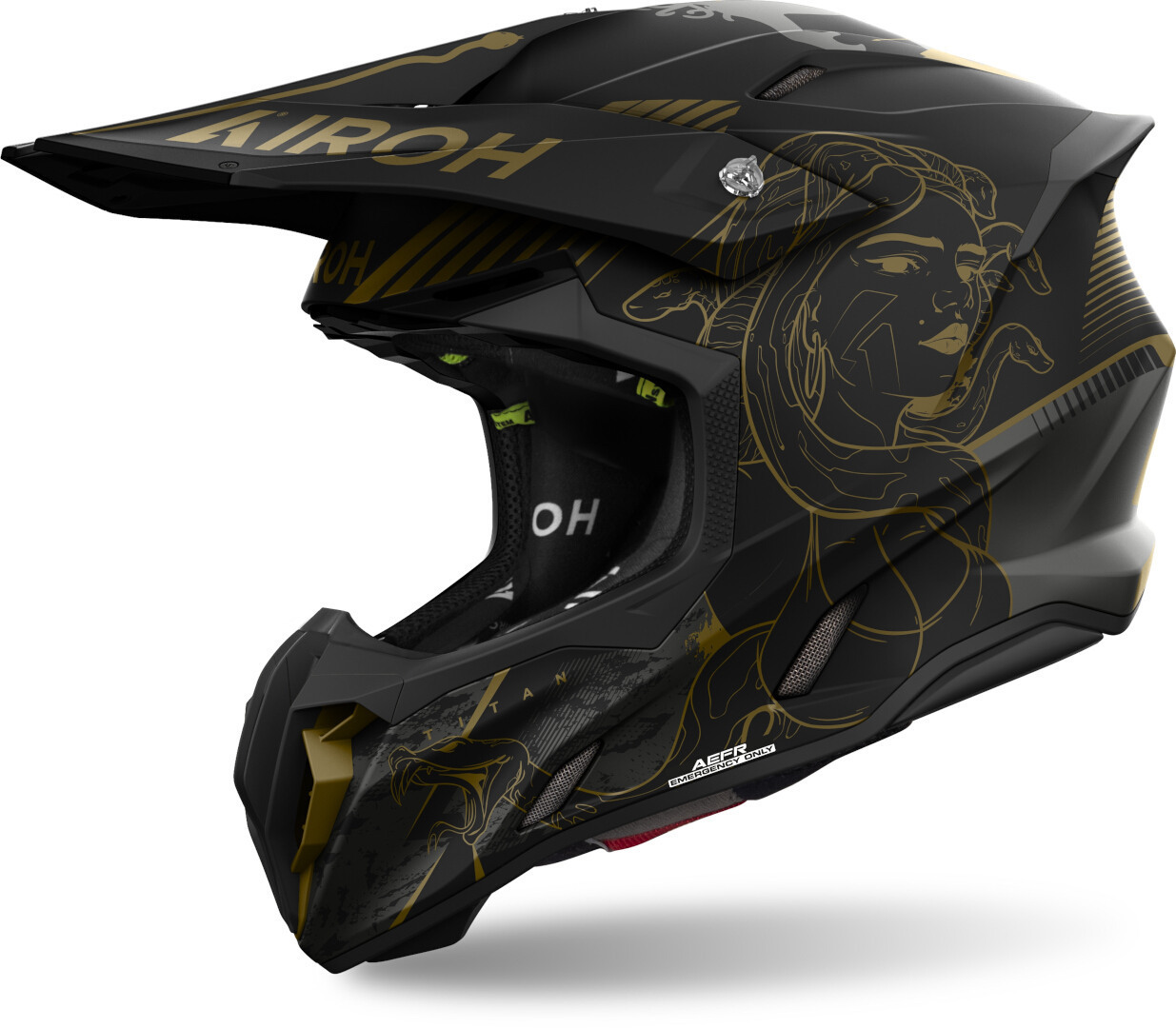 Airoh Twist 3 Titan Motocross Helm, schwarz, Größe L