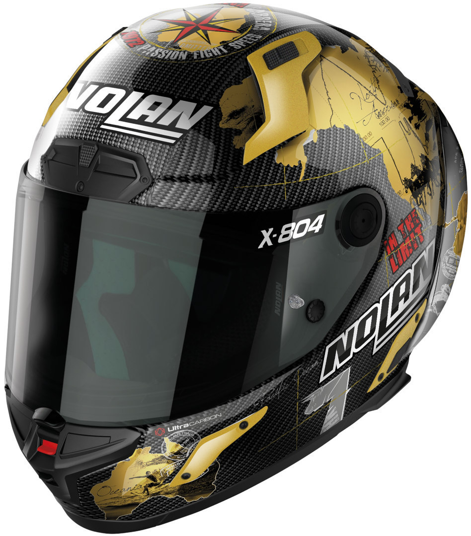 Nolan X-804 RS Ultra Carbon Carlos Checa Gold Replica ヘルメット