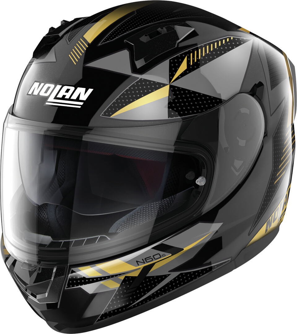 Zdjęcia - Kask motocyklowy Nolan N60-6 Wiring Hełm, czarny-szary-złoty, Rozmiar S 