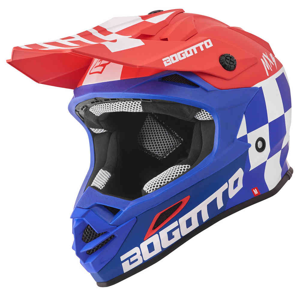 Bogotto V328 Xadrez Carbon Capacete de Motocross item de 2ª escolha
