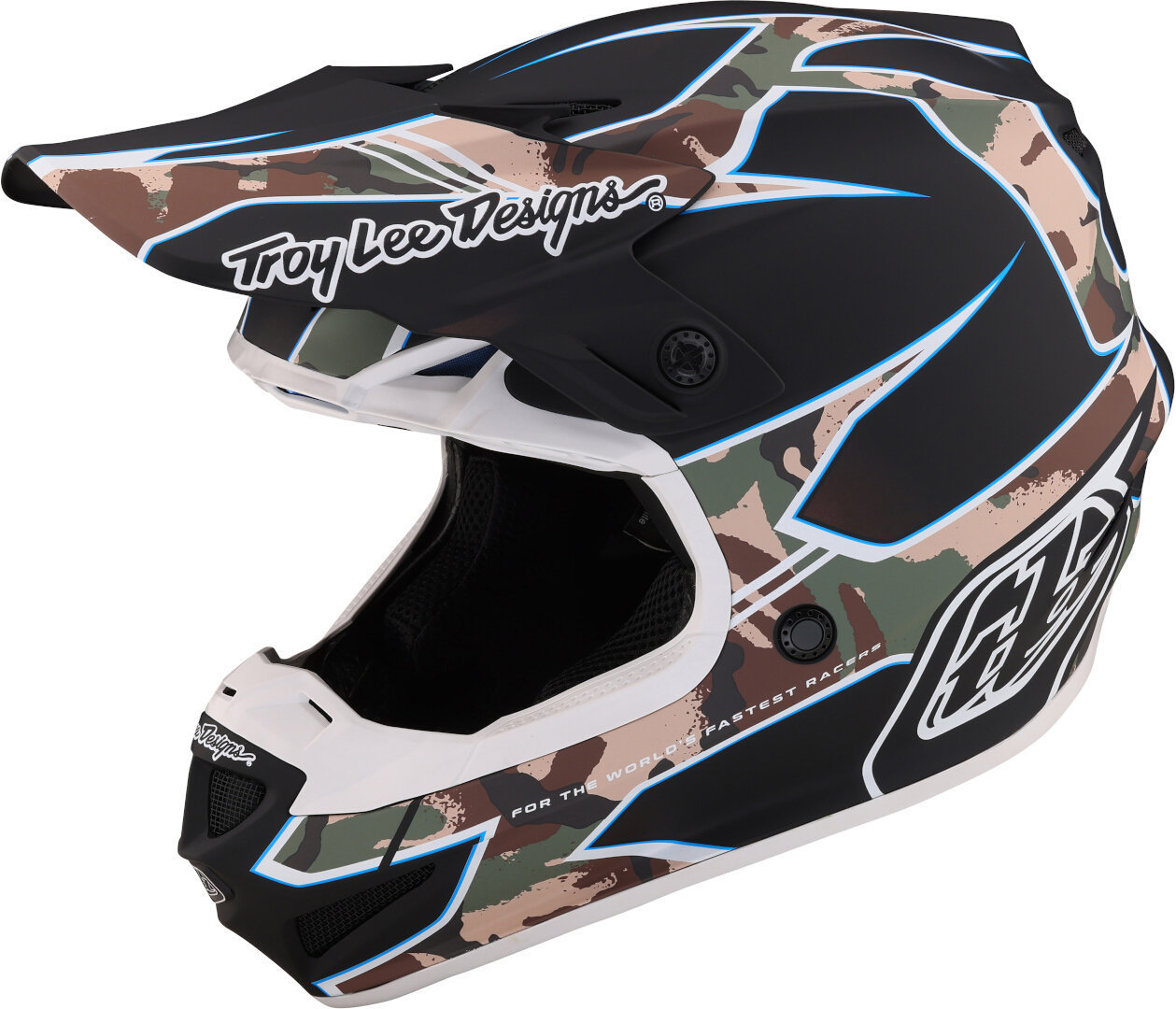 Troy Lee Designs SE4 Polyacrylite Matrix MIPS Motocross Helm, schwarz, Größe M
