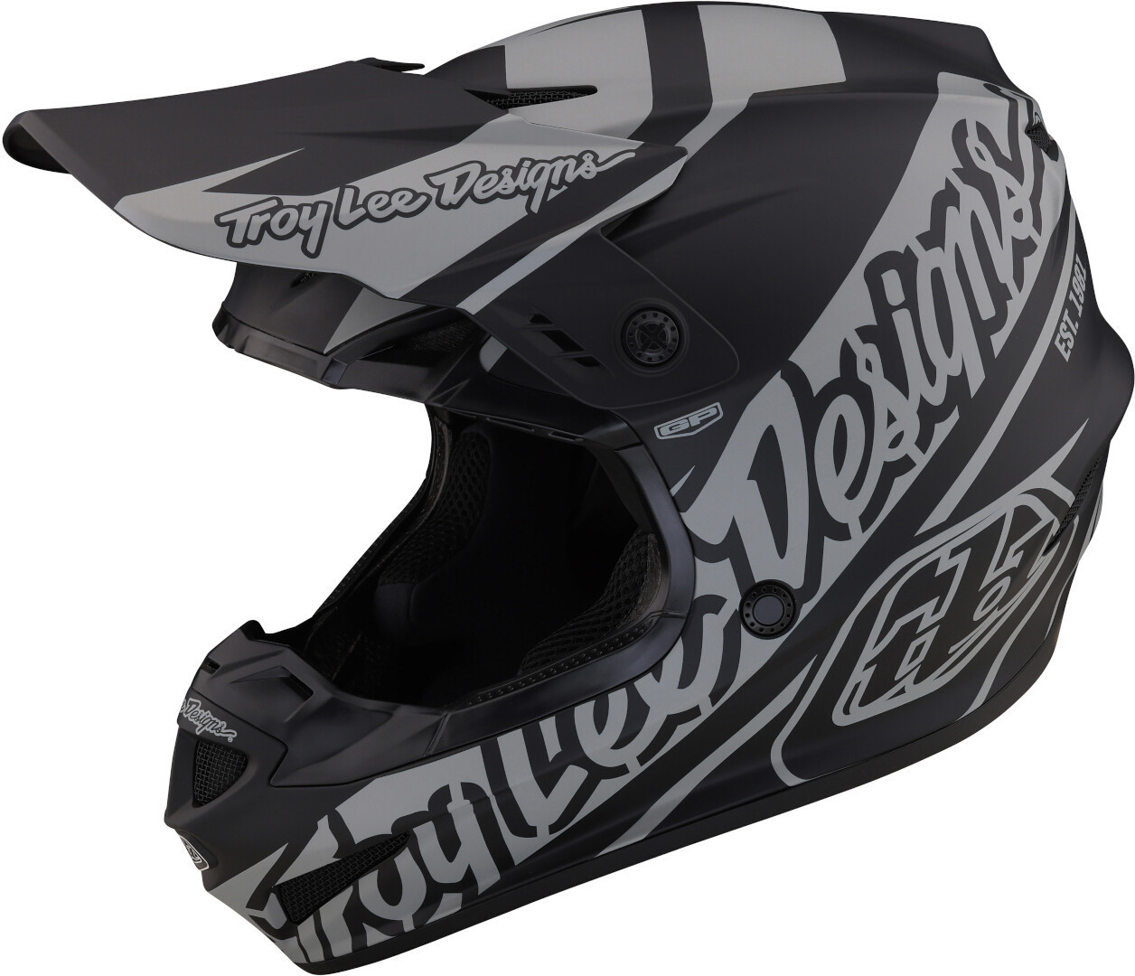 Troy Lee Designs GP Slice Motocross Helm, schwarz-grau, Größe XL