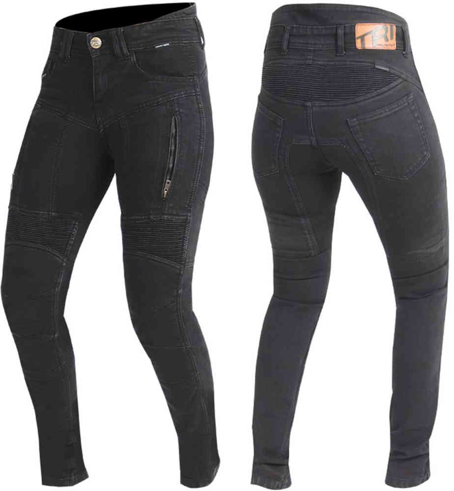 Trilobite Parado Black Skinny Jeans de moto pour dames