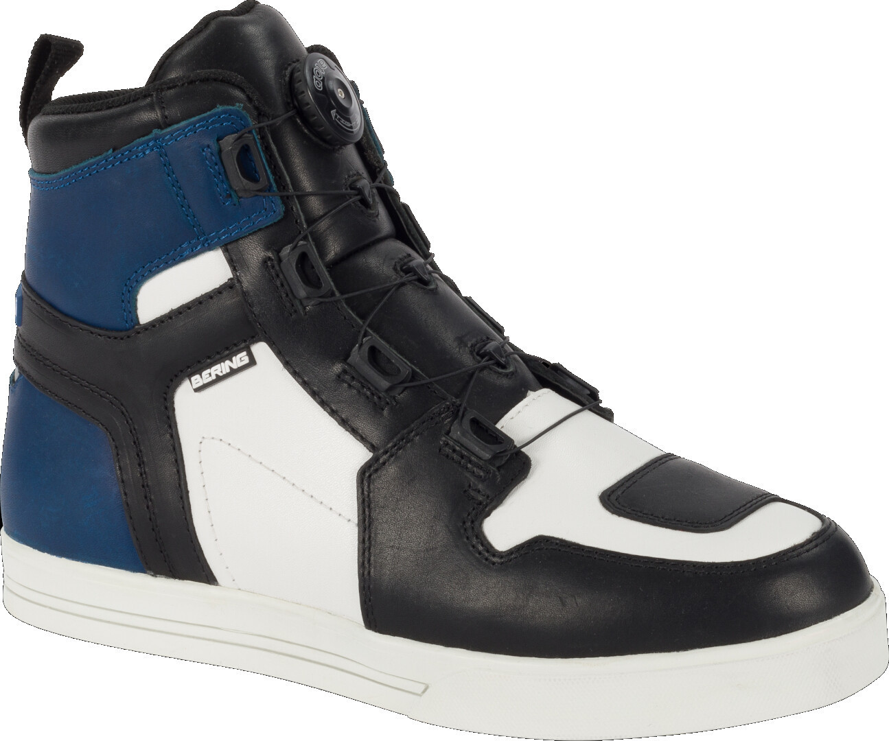 Bering Reflex A-Top wasserdichte Motorrad Schuhe, schwarz-weiss-blau, Größe 41 für Männer