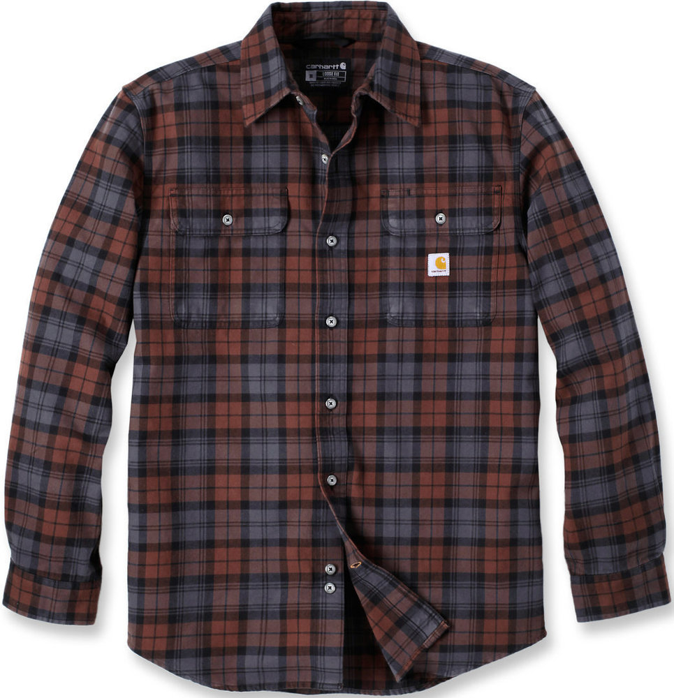 Klepněte pro zvětšení Carhartt Loose Fit Heavyweight Flannel Long-Sleeve Plaid Košile