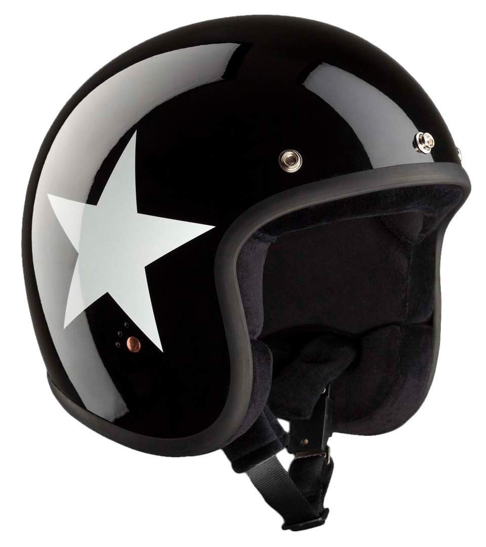 Image of Bandit Jet Star Black Casco Jet, nero-bianco, dimensione XS